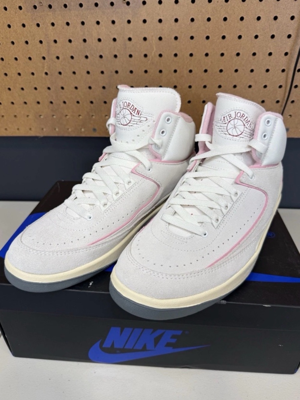 Jordan Women’s Mid-Top Sneakers - White & Soft Pink